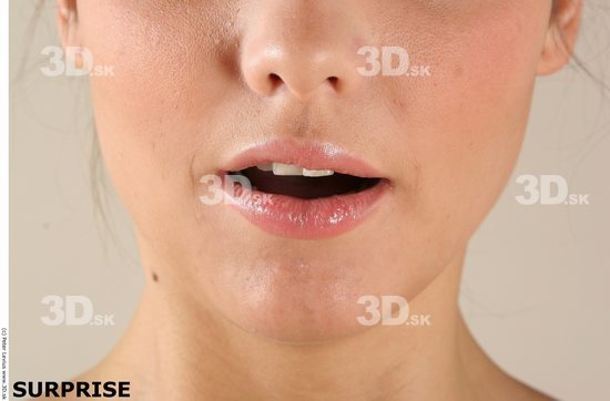 Mouth Emotions Woman White Chubby