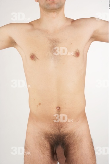 Upper Body Man White Nude Slim