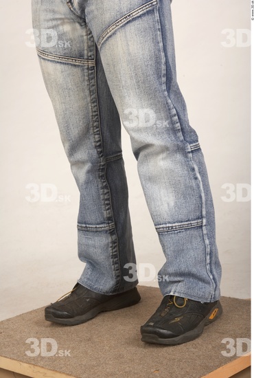 Calf Whole Body Man Casual Jeans Muscular Studio photo references