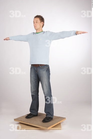 Whole Body Man Animation references T poses Nude Casual Athletic Studio photo references