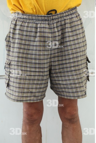 Thigh Man White Casual Shorts Average