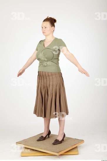 Whole Body Woman Animation references Casual Overweight Studio photo references