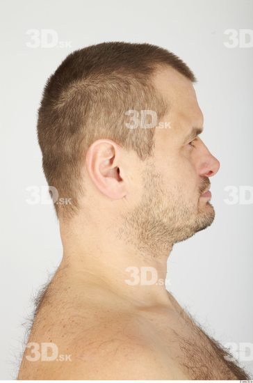 Whole Body Head Man Animation references Casual Overweight Bearded Studio photo references