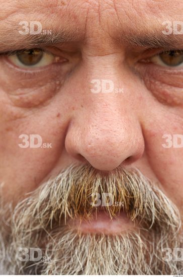 Nose Man White Overweight Bearded