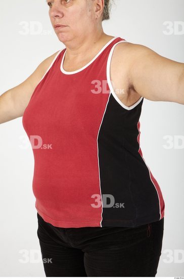 Upper Body Whole Body Woman Casual Sports Singlet Overweight Studio photo references