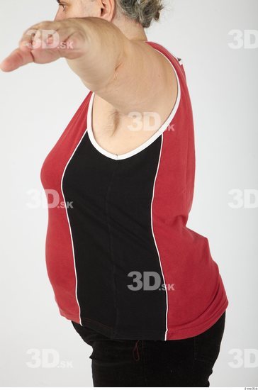 Upper Body Whole Body Woman Casual Sports Singlet Overweight Studio photo references