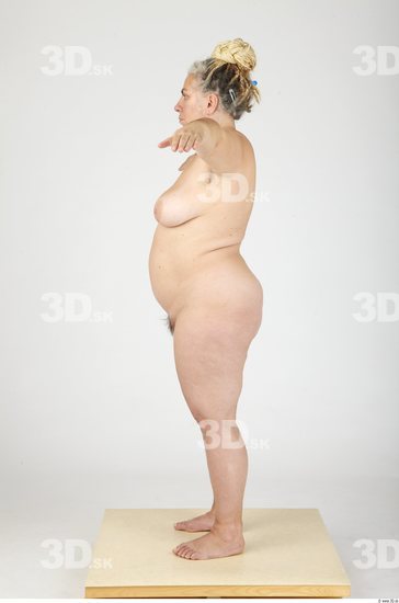 Whole Body Woman T poses Nude Casual Overweight Studio photo references