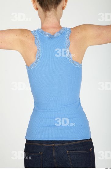 Upper Body Whole Body Woman Casual Singlet Underweight Studio photo references