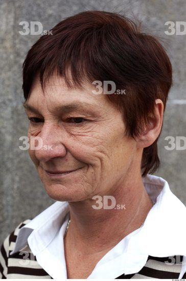 Head Woman Casual Slim Wrinkles Street photo references