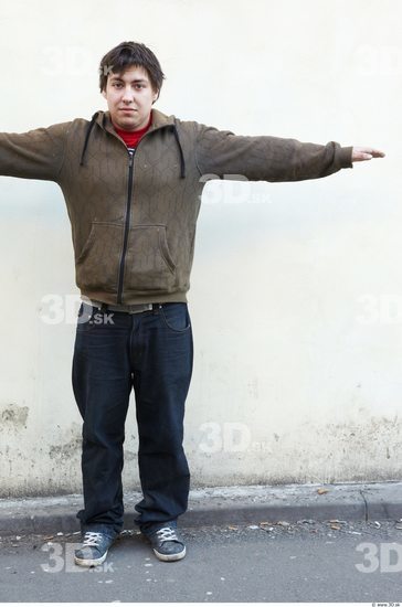 Whole Body Man T poses White Casual Chubby