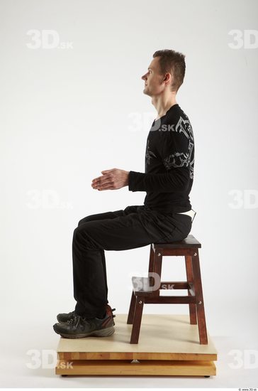 Whole Body Man Artistic poses White Casual Slim