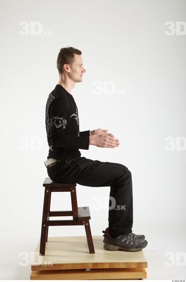 Whole Body Man Artistic poses White Casual Slim