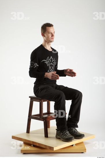 Whole Body Man Artistic poses White Casual Slim