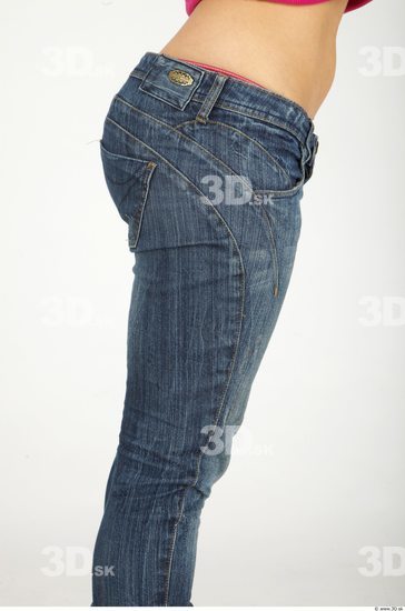 Thigh Whole Body Woman Casual Jeans Average Studio photo references
