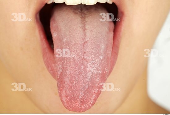 Whole Body Tongue Woman Casual Average Studio photo references