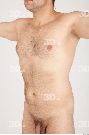 Upper Body Whole Body Man Nude Casual Average Studio photo references