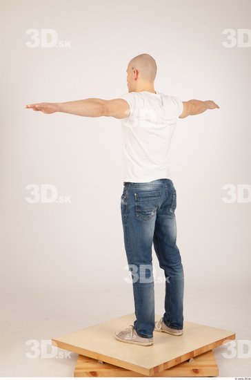Whole Body Man T poses Casual Athletic Studio photo references