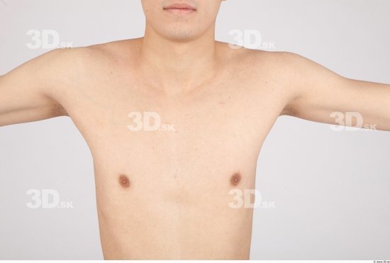 Chest Whole Body Man Asian Nude Casual Slim Studio photo references
