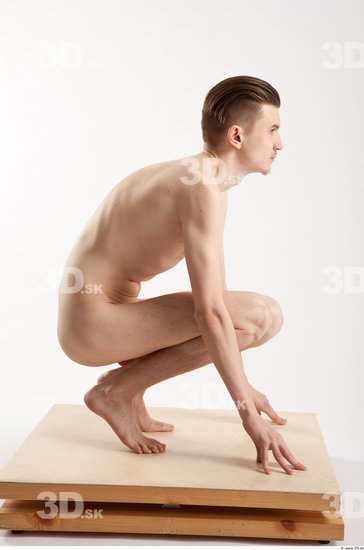 Whole Body Man Other White Casual Slim Male Studio Poses