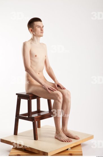 Whole Body Man Other White Casual Slim Male Studio Poses