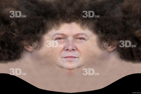 Head Woman White Average Wrinkles