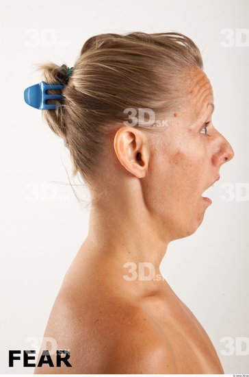 Head Emotions Woman White Slim Wrinkles