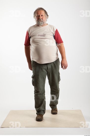 Whole Body Man Animation references White Casual Overweight Bearded