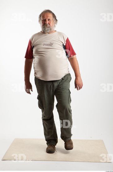 Whole Body Man Animation references White Casual Overweight Bearded