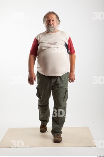 Whole Body Man Animation references White Casual Overweight Bearded