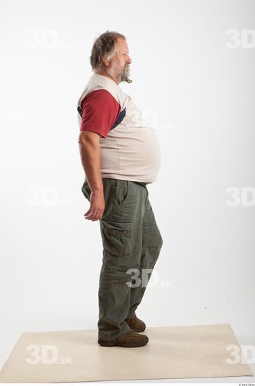 Whole Body Man Animation references White Casual Overweight Bearded
