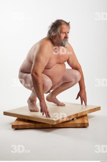 Whole Body Man Other White Nude Overweight Bearded