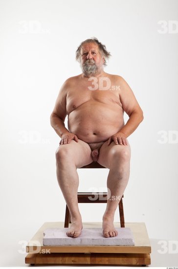 Whole Body Man Artistic poses White Nude Overweight Bearded