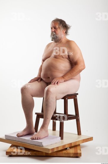 Whole Body Man Artistic poses White Nude Overweight Bearded