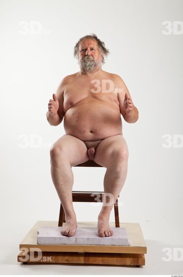 Whole Body Man Artistic poses White Nude Overweight Bearded