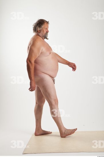 Whole Body Man Animation references White Nude Overweight Bearded