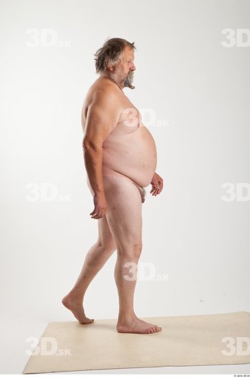 Whole Body Man Animation references White Nude Overweight Bearded