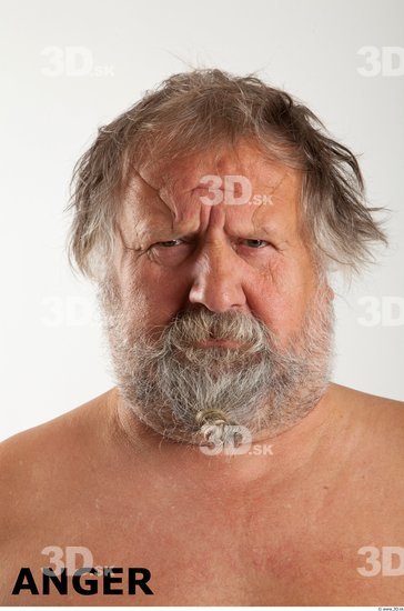 Head Emotions Man White Overweight Bearded