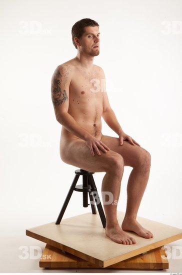 Whole Body Man Artistic poses White Nude Average Bearded