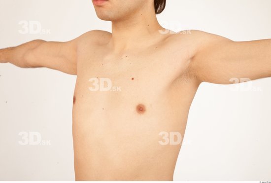 Chest Man Nude Slim Studio photo references