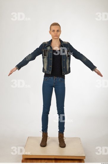 Whole Body Woman Animation references Casual Slim Studio photo references