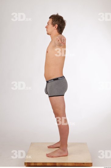 Whole Body Man T poses Underwear Shorts Athletic Studio photo references