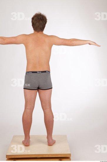 Whole Body Man T poses Underwear Shorts Athletic Studio photo references