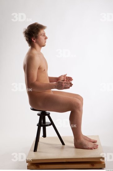 Whole Body Man Artistic poses White Nude Athletic