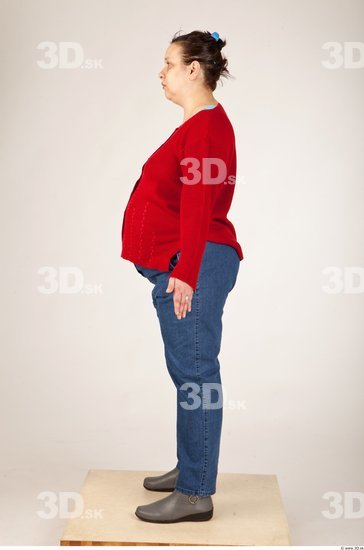 Whole Body Woman Animation references Casual Overweight Studio photo references