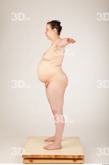 Whole Body Woman T poses Nude Overweight Studio photo references