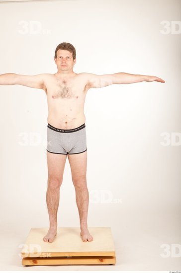 Whole Body Man T poses Underwear Shorts Average Studio photo references