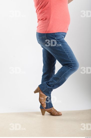 Leg Woman Animation references White Casual Jeans Average