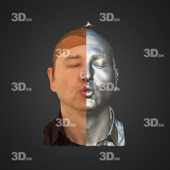 Head Emotions Man White 3D Phonemes And Emotions