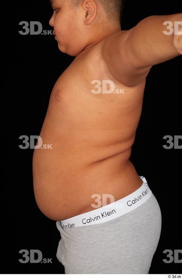 Chest Belly Upper Body Man White Underwear Overweight Studio photo references