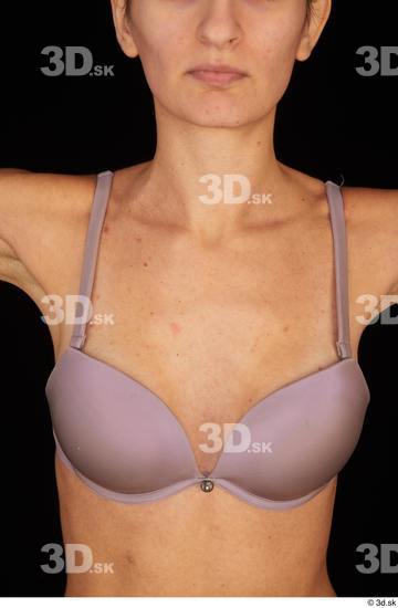 Chest Breast Woman White Underwear Slim Studio photo references